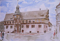 Rathaus Höxter 2, Architektur, Aquarell